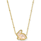 Bunny Short Necklace in Gold with Taupe Mother of Pearl -The Pickleball Store at Auburn