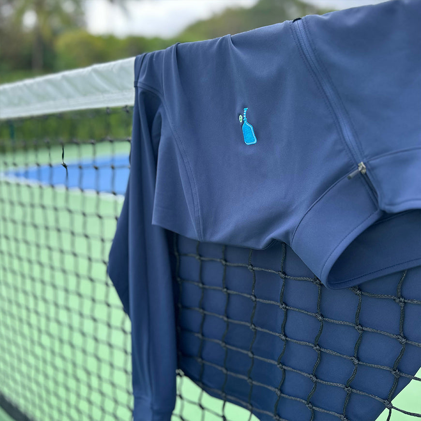 Court Performance Quarter Zip Pullover in Navy -The Pickleball Store at Auburn