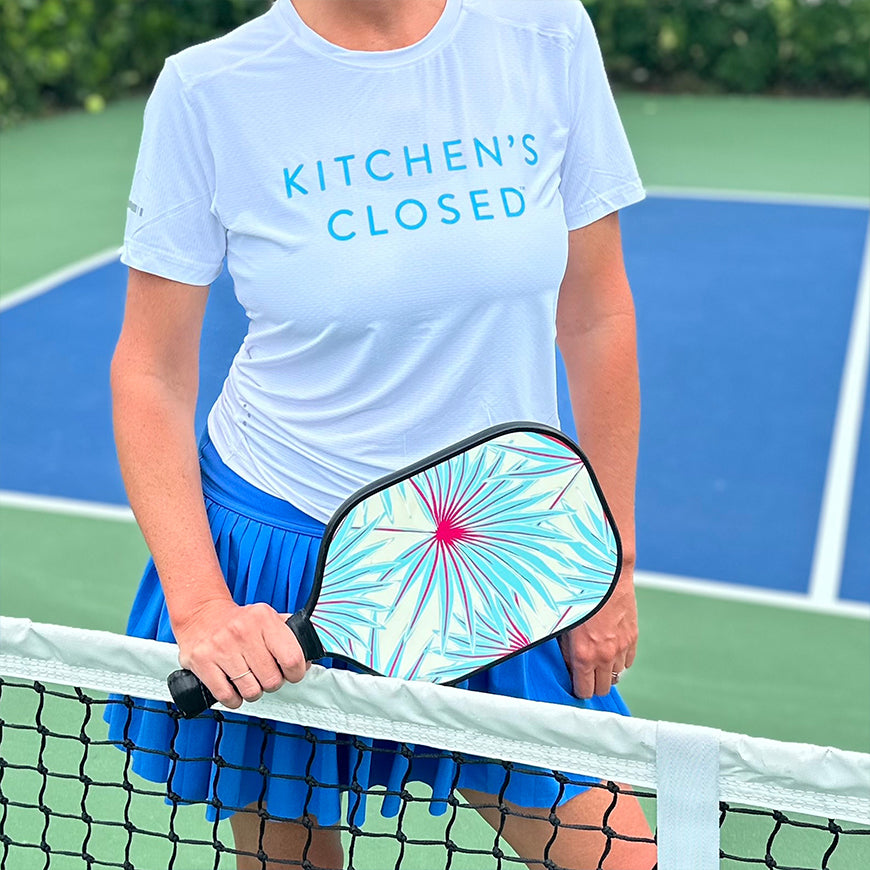 Women's White Lux Kitchen's Closed Tee -The Pickleball Store at Auburn