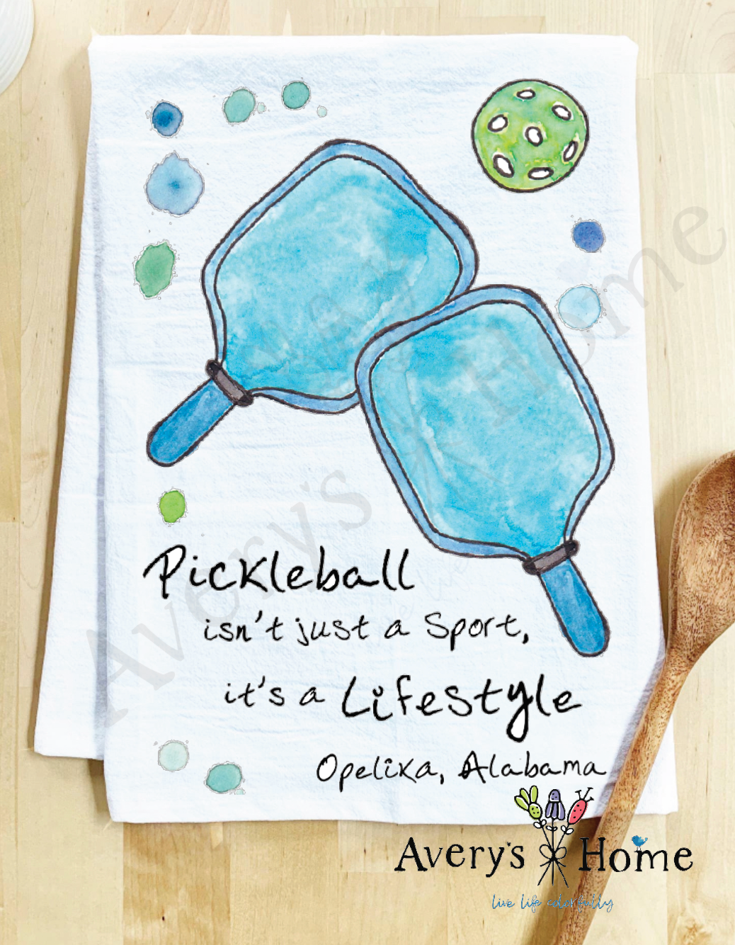 Opelika Pickleball Kitchen Towels -The Pickleball Store at Auburn