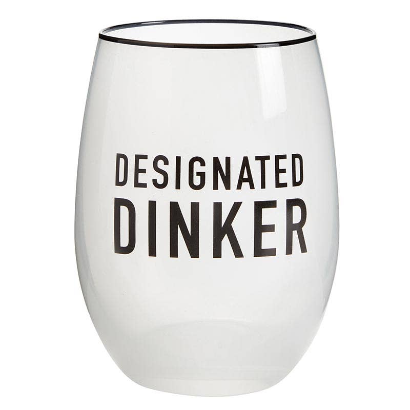 Designated Dinker Stemless Wine Glass -The Pickleball Store at Auburn