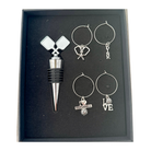 Silver Pickleball Wine Stopper and Charms -The Pickleball Store at Auburn