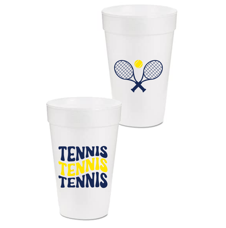 Tennis Styrofoam Cups -The Pickleball Store at Auburn