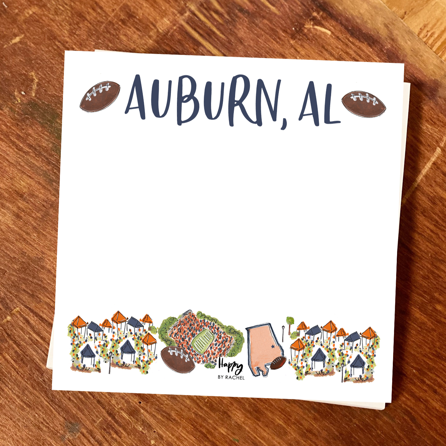 Auburn Chunky Notepad -The Pickleball Store at Auburn
