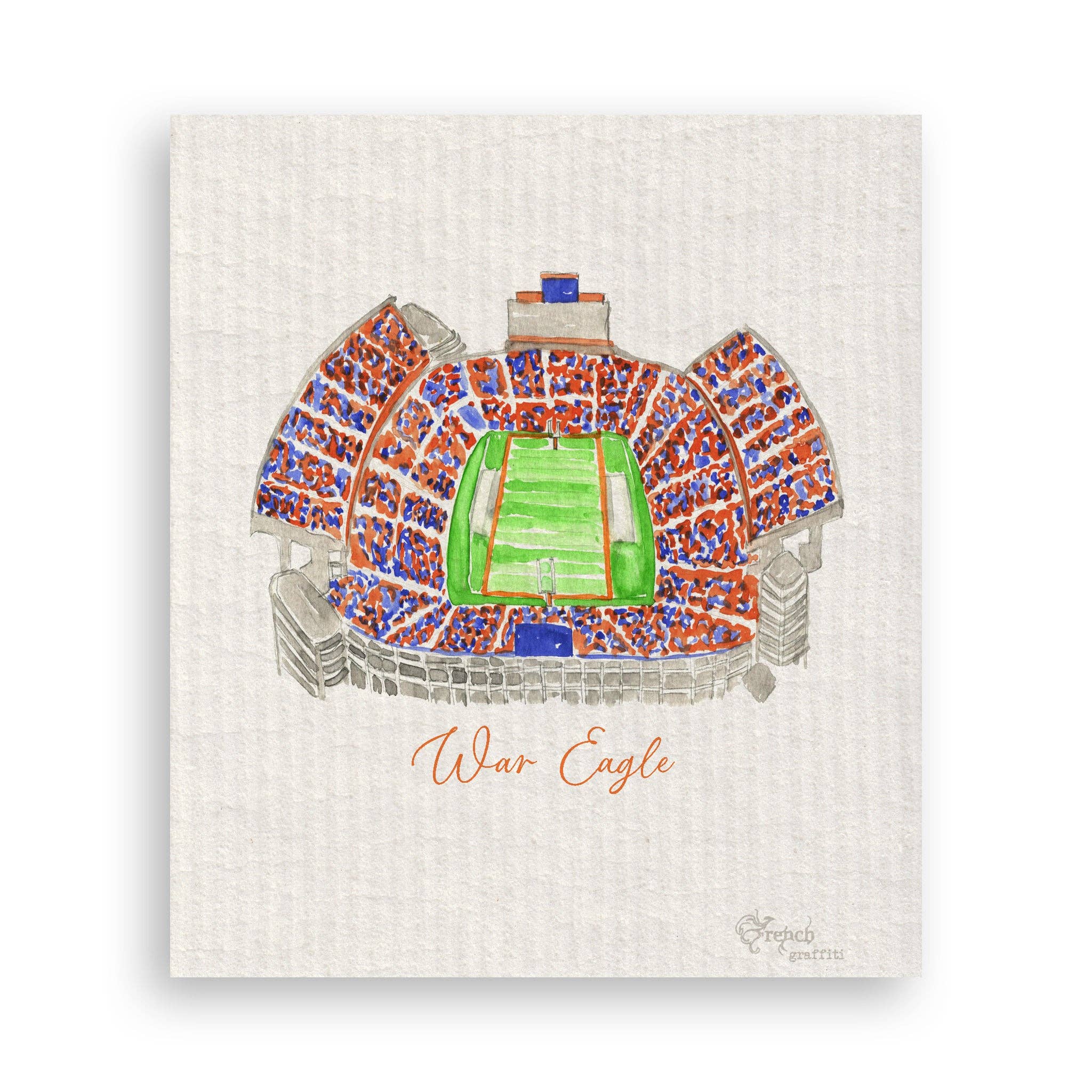 Auburn/Jordan Hare Stadium Swedish Dishcloth -The Pickleball Store at Auburn