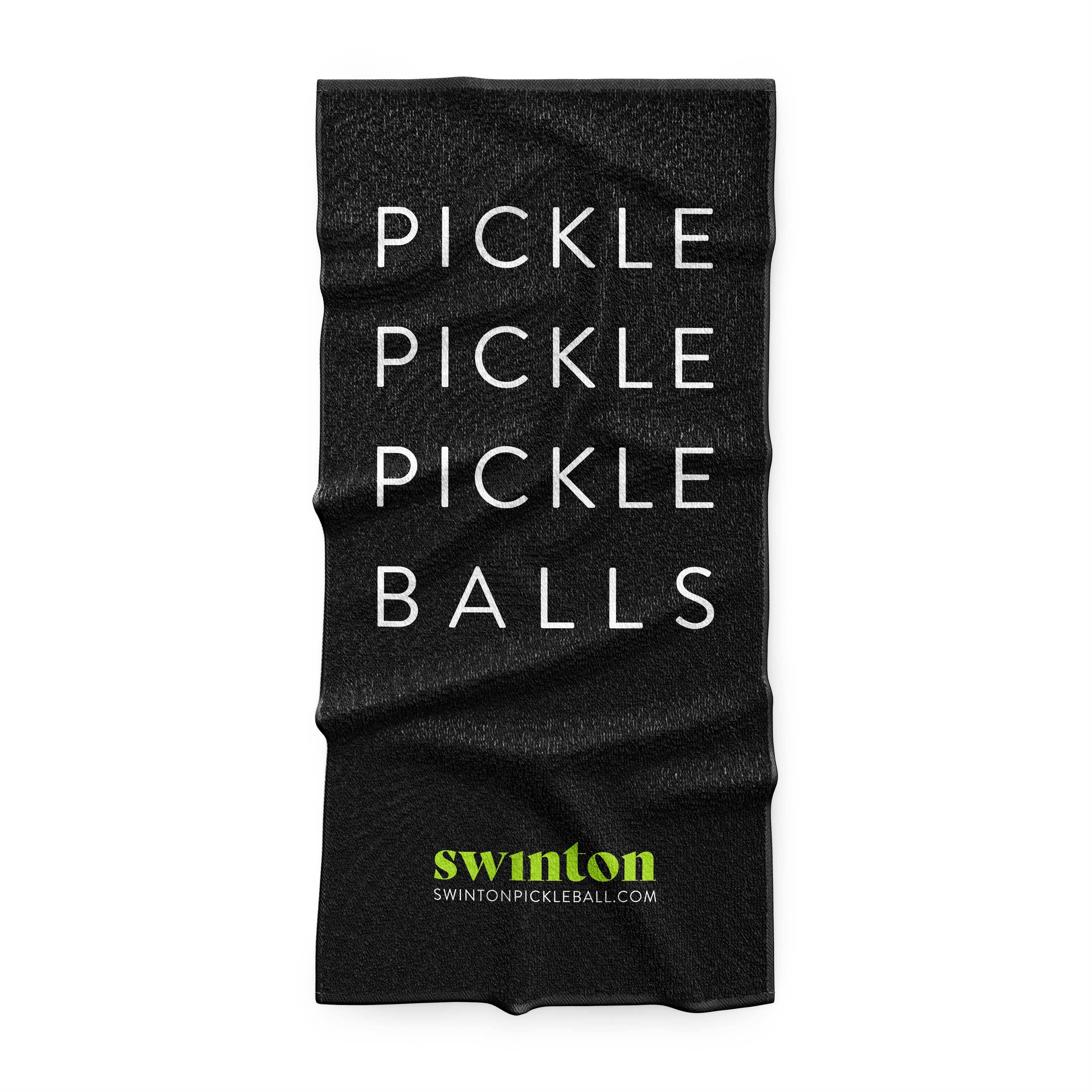 Pickleball Sports Towel Black -The Pickleball Store at Auburn