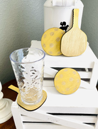 Wood Pickleball Coaster -The Pickleball Store at Auburn