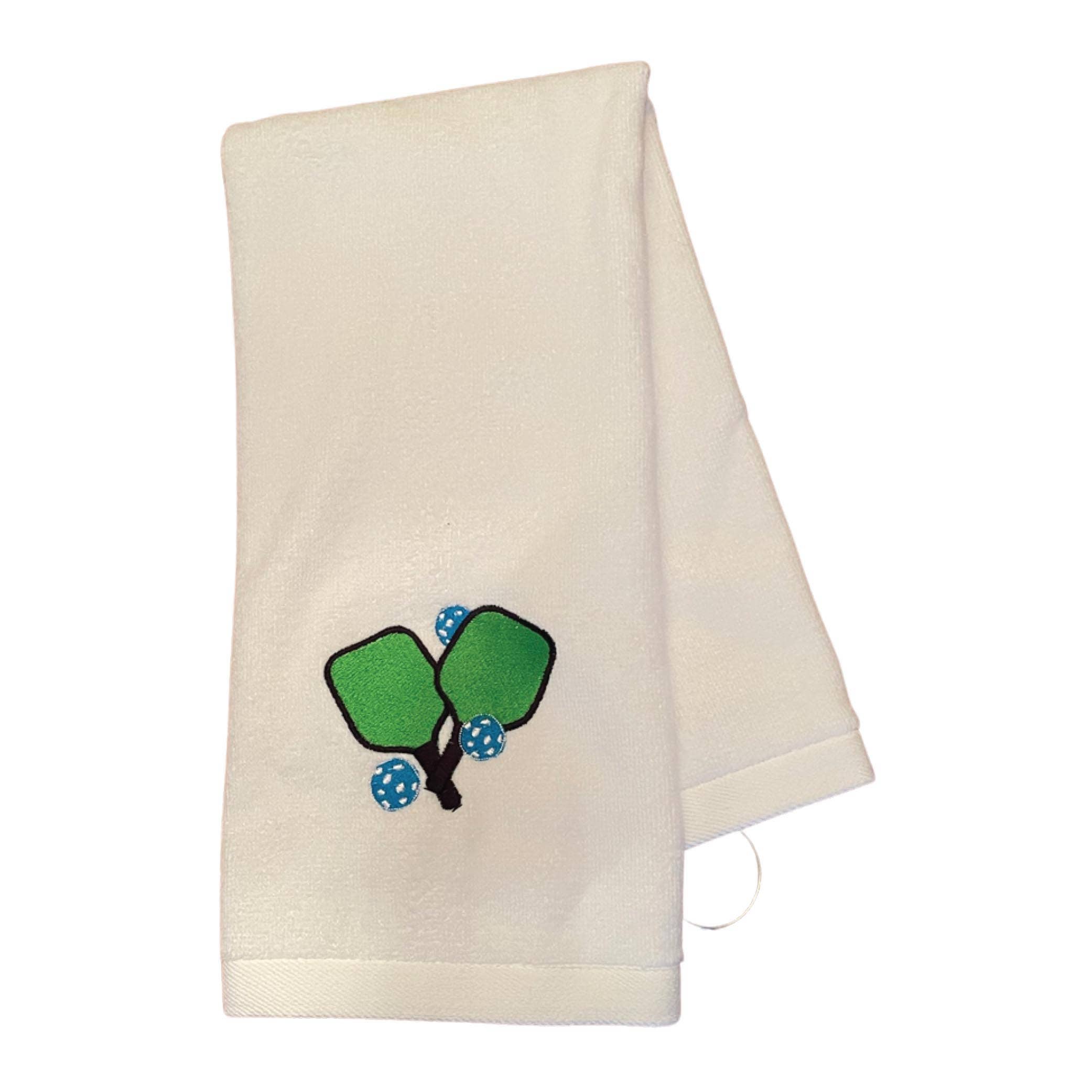 Pickleball Embroidered Court Towel -The Pickleball Store at Auburn