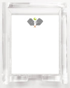 Black Pickleball Paddles Notepad with Acrylic Base -The Pickleball Store at Auburn