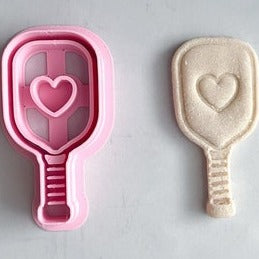 Pickleball Cookie Cutter - Paddle with Heart 4 inch -The Pickleball Store at Auburn