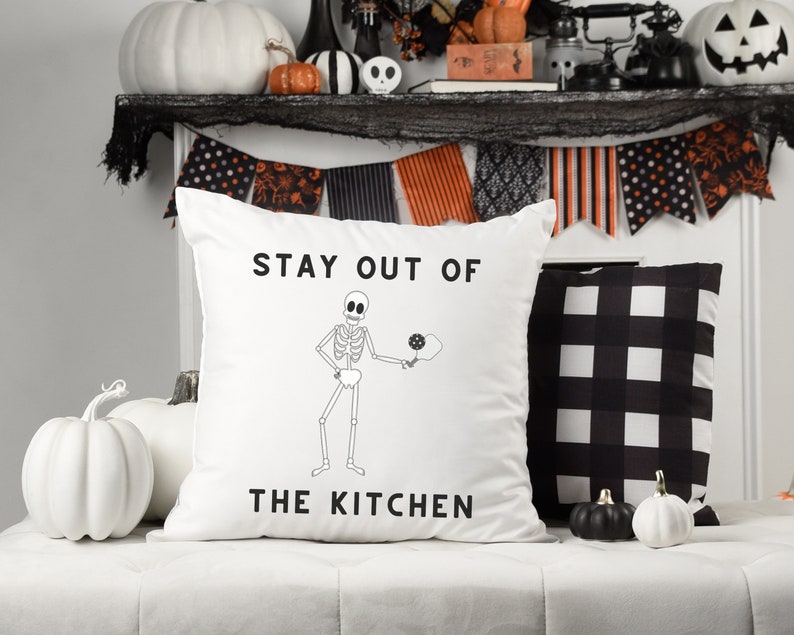Stay Out of the Kitchin Throw Pillow -The Pickleball Store at Auburn